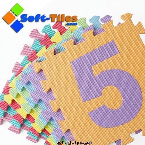 Eco-friendly Number Puzzle Mat with 0-9
