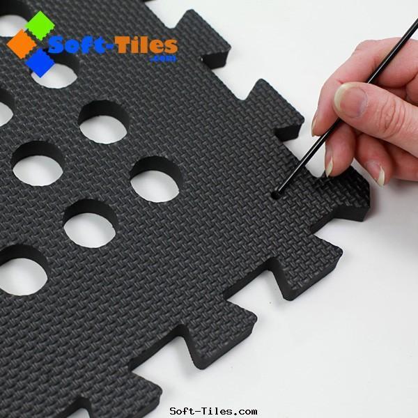 BLACK 60*60cm holes foam eva square interlocking