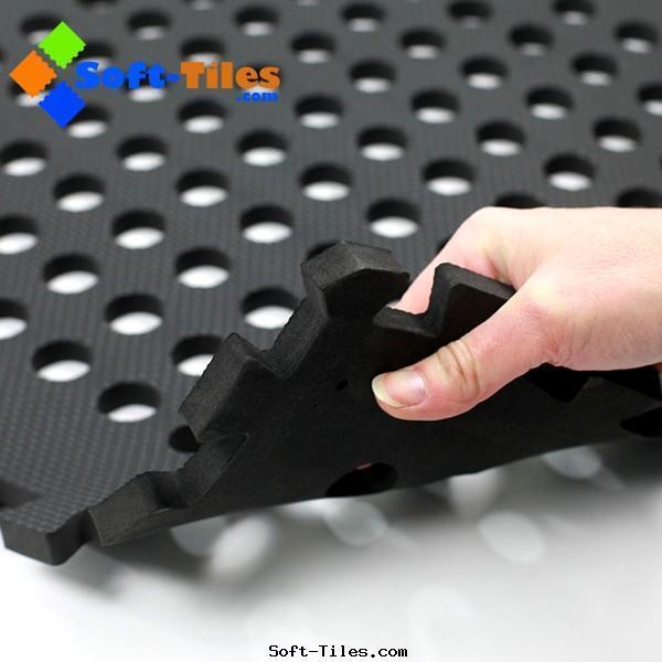 BLACK 60*60cm holes foam eva square interlocking