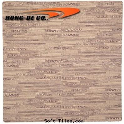 Light Wood Grain Foam Floor Mat 